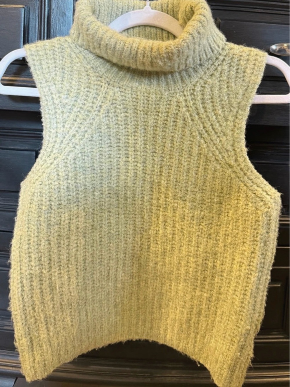 Anthropologie Turtleneck Sweater Vest in Light Green